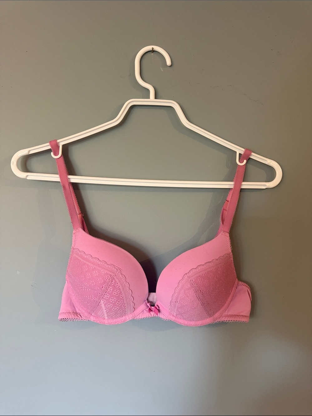 aerie Pink Lace Push-Up Bra